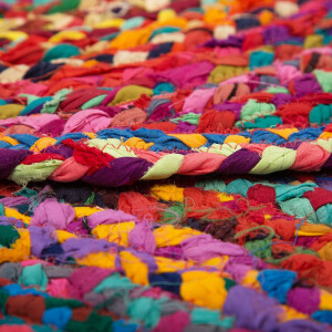 BELIANI YENICE - Laagpolig vloerkleed - Multicolor - 140 cm - Katoen