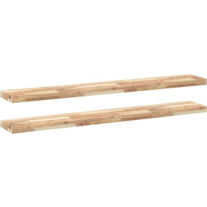 vidaXL Wandschappen - 2 stuks - 120x20x4 cm - Acaciahout Zwevende Wandplanken - Wandplanken - Acaciahout - Woonaccessoires - Opbergruimte