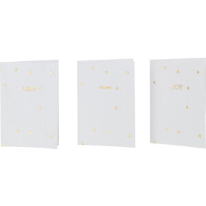J-Line decoratie Kaarten Envelop Home/Love/Joy - papier - 6 stuks