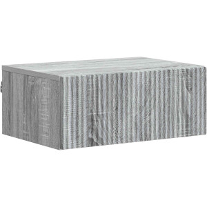 vidaXL - Muurbevestigde - Nachttafel - Grijs - sonoma - 49 - x - 34,5 - x - 20 - cm