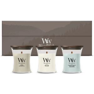 WoodWick - Deluxe Cadeauset 3 Mini Geurkaars - Woodland Trio