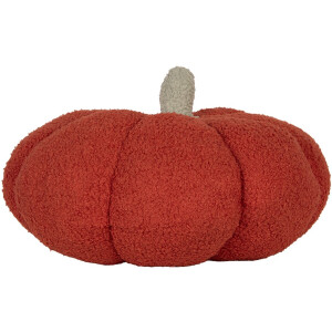 Clayre & Eef Decoratie Pompoen Ø 20x14 cm Rood Polyester Herfst decoratie