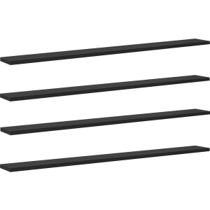 vidaXL - Boekenplank - Bord - 3-laags - 4 - st - 100 - x - 10 - x - 1,5 - cm - Bewerkt - hout
