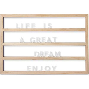 Balvi Letterbord Nature 40 X 60 Cm Hout Naturel/wit 80/delig