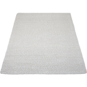 Vloerkleed Pool Wit 200 x 280 cm - Wol Hoogpolig Vloerkleed – Japandi / Modern Design