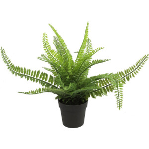 Countryfield Kunstplant Varen Monilophyta plant in bloempot - Groen - 25 x 36 cm