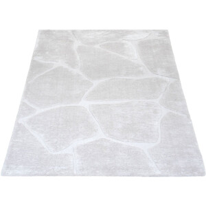 Vloerkleed Macy Creme 240 x 340 cm - Organisch Design Vloerkleed met Hoog-Laag Structuur in Scandinavische / Japandi Stijl