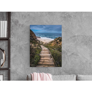 Way to the Beach Plexiglas Schilderij - 100 x 150 cm - Plexiglas Wall Art - Beach - Full Color Druk - 5 mm Dik - Met Ophangsysteem