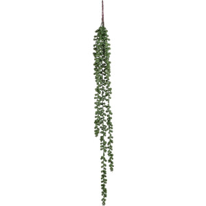 Mica Decorations Senecio Kunst Hangplant - H71 x Ø5 cm - Groen