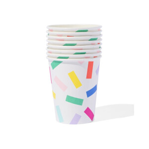 HEMA HEMA Bekers Confetti 8 Stuks (multicolor)