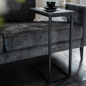 By-Boo Laptoptafel 'Edge' Marmer, kleur zwart