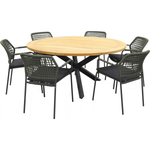 Taste Tuinset Barista groen Prado Teak-Anthracite 160 cm
