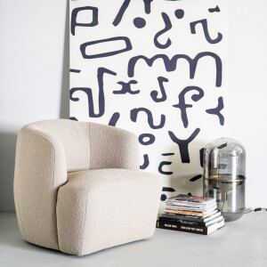 Eleonora Fauteuil 'Charlotte' Bouclé, kleur Taupe Copenhagen