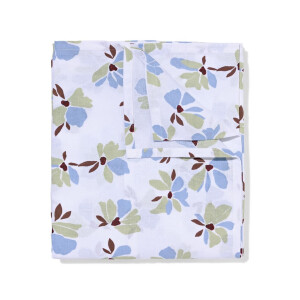 HEMA HEMA Tafelkleed 140x240cm Katoen Bloemen Groen-blauw (multicolor)
