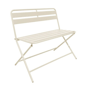 Inklapbare bistrobank Kos - beige - 81x90x48 cm