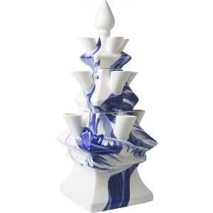Heinen Delfts Blauw - Tulpenvaas - Tulp - Blauw & Wit - 3-delig - Keramiek - 33cm