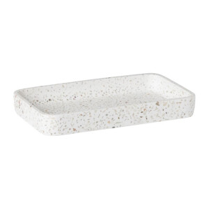 Badkamer plateau Terrazzo - wit - 2.5x19x11 cm