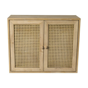 Webbing wandkast Bandung - naturel - 48.5x60x22 cm