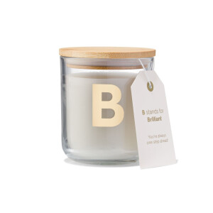 HEMA HEMA Kaars In Glas Ø8x10cm Letter B