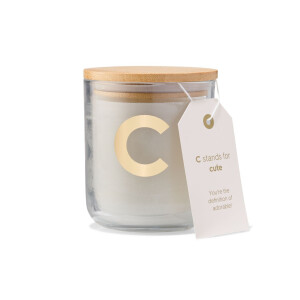 HEMA HEMA Kaars In Glas Ø8x10cm Letter C