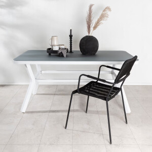 Nohr Tuintafel 'Sauel' Spraystone, 160 x 90cm, kleur Wit