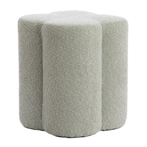 Light & Living Poef 'Nalani' Bouclé, kleur Mintgroen