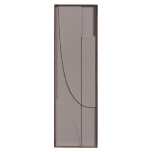 Leen Bakker - Wanddecoratie Abstract - - 115x35 Cm - MDF - Beige