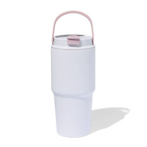 HEMA HEMA Drinkbeker Met Rietje 600ml Rvs Lavendel (lavendel)