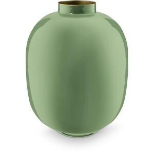 Pip Studio - Bloemenvaas - Woonaccessoires - Groene vaas - Metaal - 32cm