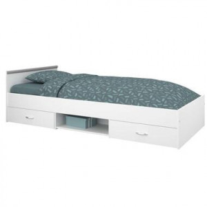 Bed Montana incl. lades - wit - 90x200 cm - Leen Bakker