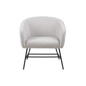 Fauteuil Belfast - fluweel - lichtgrijs - Leen Bakker