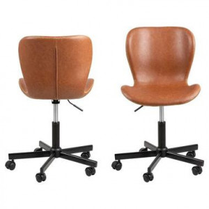 Bureaustoel Helgum - cognac - Leen Bakker