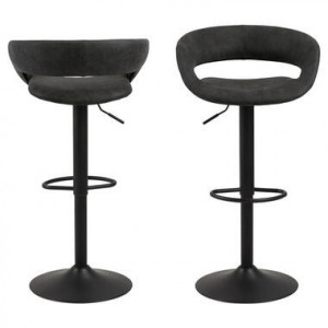 Barkruk Faber - antraciet (2 stuks) - Leen Bakker