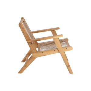 Kave Home Kave Home Geralda, Geralda fauteuil in acaciahout met natuurlijke afwerking fsc 100%