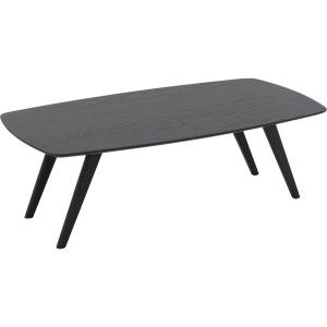 Goossens Salontafel Ferry semi rechthoekig, hout eiken antraciet, elegant chic, 110 x 36 x 60 cm