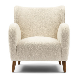 Fauteuil La Contessina, White Sand, Bouclé