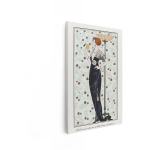 Artaza Canvas Schilderij Vrouw - 80x120 cm - Wanddecoratie Art Deco - Muurdecoratie Vintage Portret - Decoratie Woonkamer