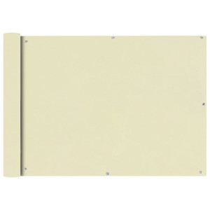 vidaXL Balkonscherm Oxford textiel 75x400 cm crème