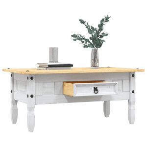 vidaXL Salontafel 100x55x44 cm Mexicaans grenenhout Corona-stijl wit