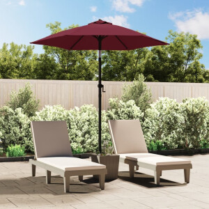 vidaXL Parasol 200x224 cm aluminium bordeauxrood