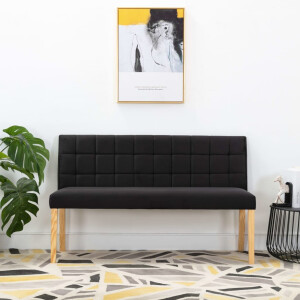 vidaXL Bankje 140 cm fluweel zwart