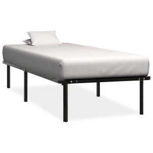 vidaXL Bedframe metaal zwart 90x200 cm