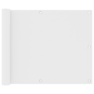 vidaXL Balkonscherm 75x600 cm oxford stof wit