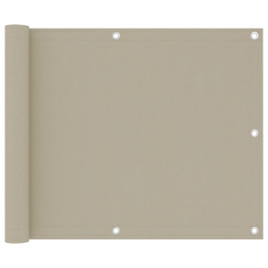 vidaXL Balkonscherm 75x300 cm oxford stof beige