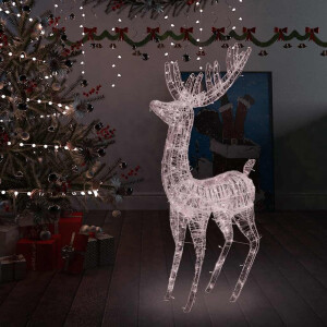 vidaXL Kerstdecoratie rendier 250 LED's warmwit 180 cm acryl