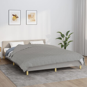 vidaXL Verzwaringsdeken 200x220 cm 13 kg stof grijs
