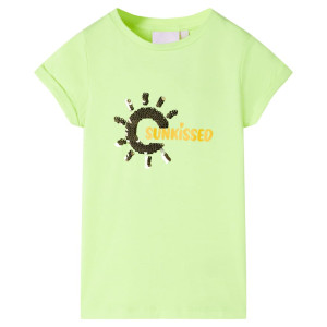 vidaXL Kindershirt 116 neongeel