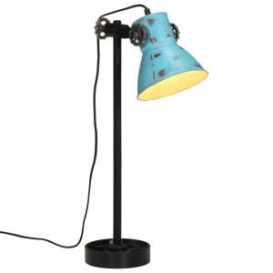 vidaXL Bureaulamp 25 W E27 15x15x55 cm verweerd blauw