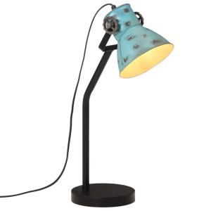 vidaXL Bureaulamp 25 W E27 17x17x60 cm verweerd blauw