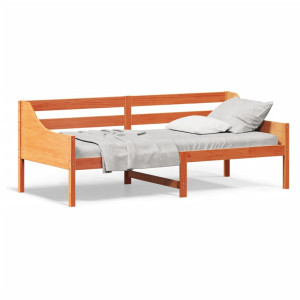 vidaXL Bedbank zonder matras wasbruin 100x200 cm massief grenenhout
